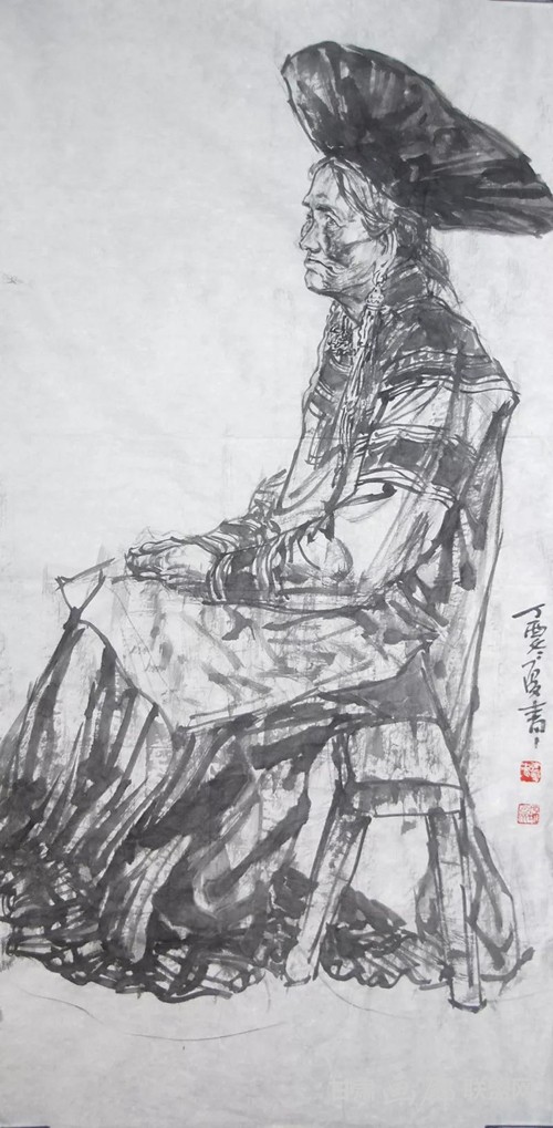 大凉山普格写生2 136x68cm 2018年